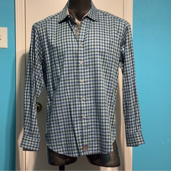 Robert Graham Other - ROBERT GRAHAM long sleeve button down Stylish Blue and White Checkered Shirt L